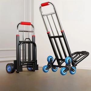 휴대용 접이식 쇼핑 카트, 서랍형 손수레, 스테인리스 스틸 손잡이, 접이식 야채 운반 카트