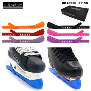 1 쌍 아이스 스케이트 피겨 스케이트 블레이드 커버 조정 가능한 보호 펑크 방지 아이스 스케이트 블레이드 커버