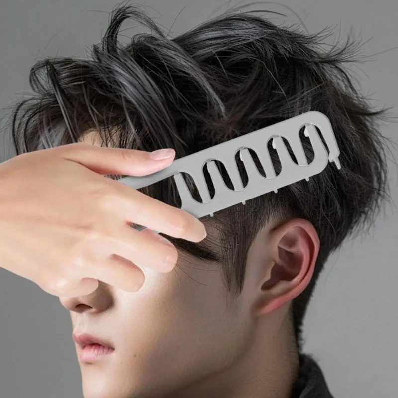 볼륨감 있는 넓은 빗살 헤어 빗 - 볼륨과 그루밍을 위한 스타일링 도구 - 매끄러운 디자인의 헤어드레싱 액세서리