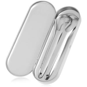 2개 스테인리스 스틸 혀 클리너 껌 혀 스크래퍼 성인 남녀 혀 관리 도구 금속 혀 스크래퍼 가족용