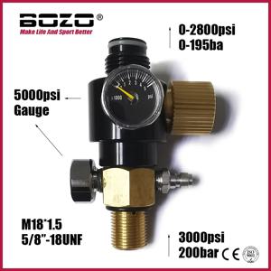 HPA 압축 공기 탱크 실린더 조절기 조정 가능한 출력 0-2800psi(0-195bar) 핀 밸브 300bar 5/8