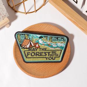 1PC 숲 국립 공원 수 놓은 패치 여행 로그인 DIY 선물 의류 모자 자 켓 가방 트럭 모자에 대 한 패치에 바느질 철