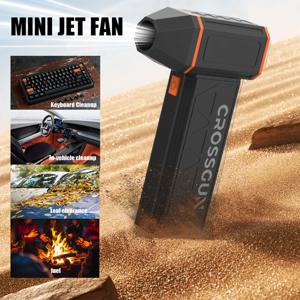 크로스건 터보 팬 충전식 무선 먼지 제거기 강력한 바람 흐름 컴팩트 디자인 차량 여행 야외 청소 긴 대기 시간