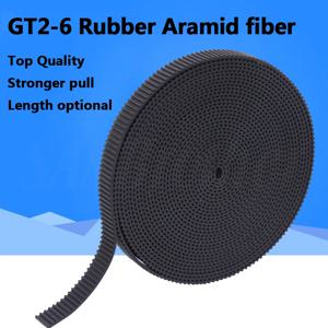 5m/10m/20m/50m/lot GT2-6mm / 10mm 오픈 타이밍 벨트 GT2 벨트 고무 아라미드 섬유 3D 프린터 도매용 길이로 절단