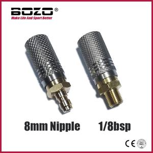 확장 공기 HPA 소프트 충전 퀵 릴리스 어댑터 소켓 1/8BSPP(G1/8) 8mm 남성 젖꼭지 액세서리