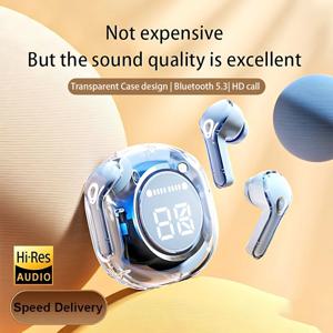 T8 PRO Tws 블루투스 이어버드, LED 디지털 디스플레이, 투명 무선 인이어 이어폰, 샤오미 화웨이 아이폰 헤드폰용