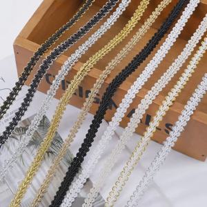 5미터/16.4피트 새 레이스 트림 의류 액세서리 DIY 바느질 공예 이브닝 드레스 양면 꽃무늬 센티피드 레이스 나일론 레이스 트림