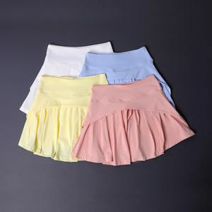 여성용 하이 웨이스트 플레어 스커트 - 체육관용 속건성 주름 테니스 요가 스커트, 슬리밍 스포츠웨어