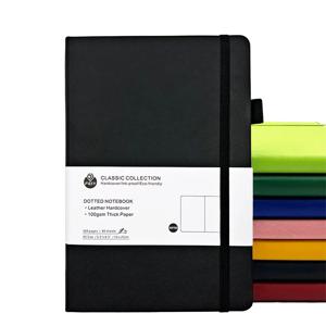 프리미엄 불릿 도트 그리드/가로선 노트 - 창의성, 글쓰기, 스케치를 위한 160페이지 A5/A6 저널, 두꺼운 100 GSM