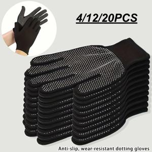 나일론 장갑 20개 – 통기성 및 미끄럼 방지, 사이클링, 낚시, 캠핑용 – 남녀공용, 다채로운 색상