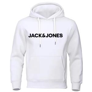 Jack & Jones 남성 및 여성용 후드 스웨트셔츠, 패셔너블한 루즈핏 및 캐주얼, 편안한 프린트 스포츠웨어, 스트리트웨어