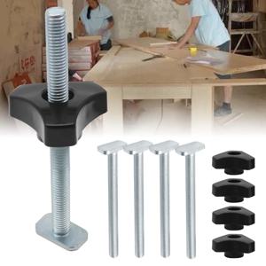 T 볼트 노브 키트, T 슬라이더 T 슬롯 T 볼트 및 너트, T 나사 및 플라스틱 노브 너트, 작업대 T 슬롯용 지그 나사 고정장치, 5 팩
