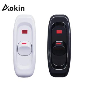 Aokin 3PCS On/Off 버튼 테이블 램프 용 인라인 코드 스위치 책상 조명 침대 램프 10A 250V, 검정색 기기 스위치