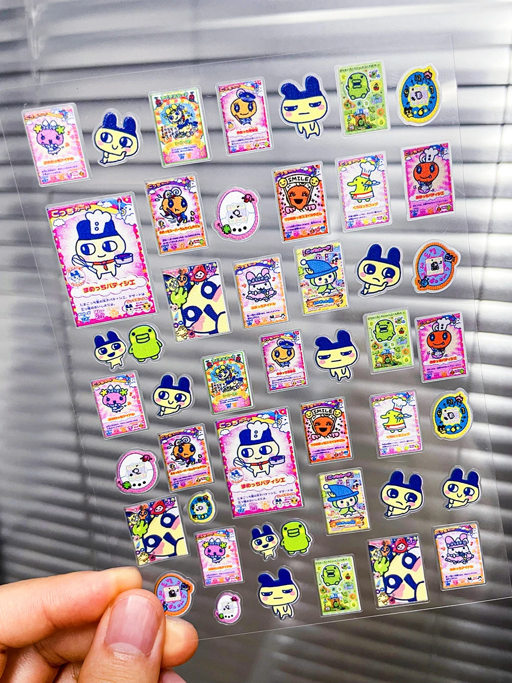 귀여운 Y2K 스타일 애완동물 일본 애니메이션 셀프 접착 네일 슬라이더 픽셀 스타일 미니 핸드 어카운트 DIY 액세서리 한국 네일 스티커