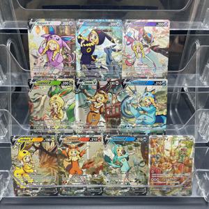 10개/세트 PTCG 한정판 이브이 V 카드 트레이너 코스프레 이브이루션 아트 일러스트레이션 시리즈 에스페온 게임 컬렉션 카드