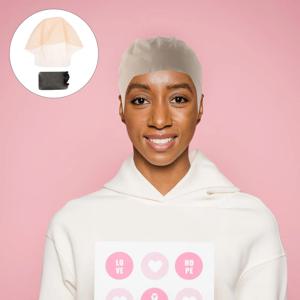 1세트 대머리 모자 할로윈 스님 코스프레 파티용 사실적인 베이지색 라텍스 모자, 연극 소품 액세서리