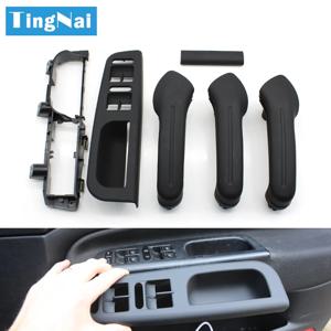 LHD 자동차 앞 뒤 왼쪽 오른쪽 검정색 도어 당김 손잡이 VW Bora Golf 4 MK4 Jetta 1999 2000 2001 2002 2003 2004