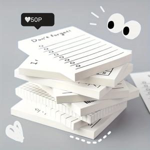 Journamm-Simplicity 귀여운 스타일 메모 패드, 스크랩북 장식, 사무용품, 창의적인 문구 플래너, 스티커 메모,