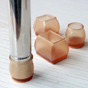 12pcs 실리콘 의자 다리 모자 피트 패드 미끄럼 방지 가구 소파 테이블 발 바닥 커버 펠트 나무 바닥 보호기 홈 장식