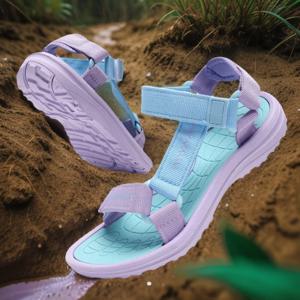 어린이 샌들 소년 소녀 통기성 여름 스포츠 야외 해변 신발 오픈 발가락 편안한 워킹 샌들 Size30-38