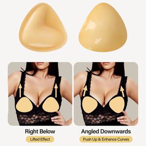 양면 스티커 브라 패드 여성 여름 울트라 인스턴트 푸시 업 브라 패드 재사용 가능한 패딩 인서트 수영복 용 Strapless Lift