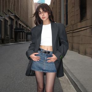 여성용 아메리칸 스트리트 오버사이즈 블레이저 빈티지 노치드 칼라 캐주얼 수트 재킷 여성 봄 가을 트렌드 Y2K 블레이저 코트