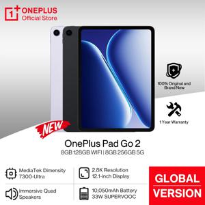 월드 프리미어 원플러스 패드 고 2 글로벌 버전 태블릿 12.1인치 2.8K 120Hz 디스플레이 10050mAh 배터리 미디어텍 디멘시티 7300-울트라