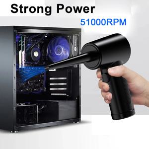 컴퓨터 키보드 용 압축 공기 먼지 떨이 51000 RPM USB 충전 미니 전기 무선 PC 자동차 클리너 무선 공기 송풍기