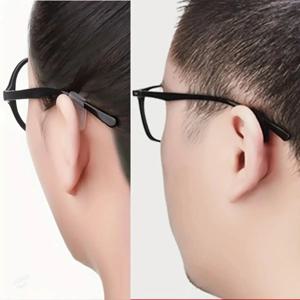 5쌍 블랙 안경 이어 그립 스포츠 안경 귀걸이 실리콘 미끄럼 방지 안경테 편안하고 안전한 템플 팁 슬리브 리테이너
