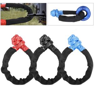 41000lbs 소프트 섀클 합성 로프 헤비 듀티 오프로드 4X4 견인 섀클 스트랩 (보호 슬리브 포함, 지프 트럭 SUV용)