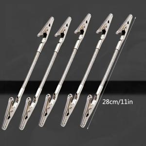 헤비듀티 다용도 이중 헤드 악어 클립 홀더 - 구부릴 수 있는 디자인의 이중 클램프, 모기향과 호환 가능