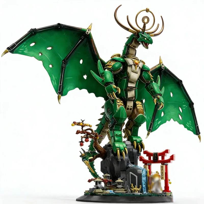 2025년 신제품 1650피스 닌자 피규어 우 가드 가디언 드래곤 71847 메카 블록 퍼즐 모델 장난감 생일 크리스마스 선물