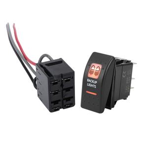 CAN AM MAVERICK COMMANDER DEFENDERS X3 UTV용 황색 주황색 조명 램프 로커가 있는 20A 12V 백업 조명 스위치