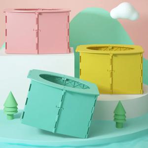 어린이 야외 접이식 화장실 휴대용 어린이 화장실 훈련 의자 캠핑 여행을위한 작은 접이식 모바일 화장실