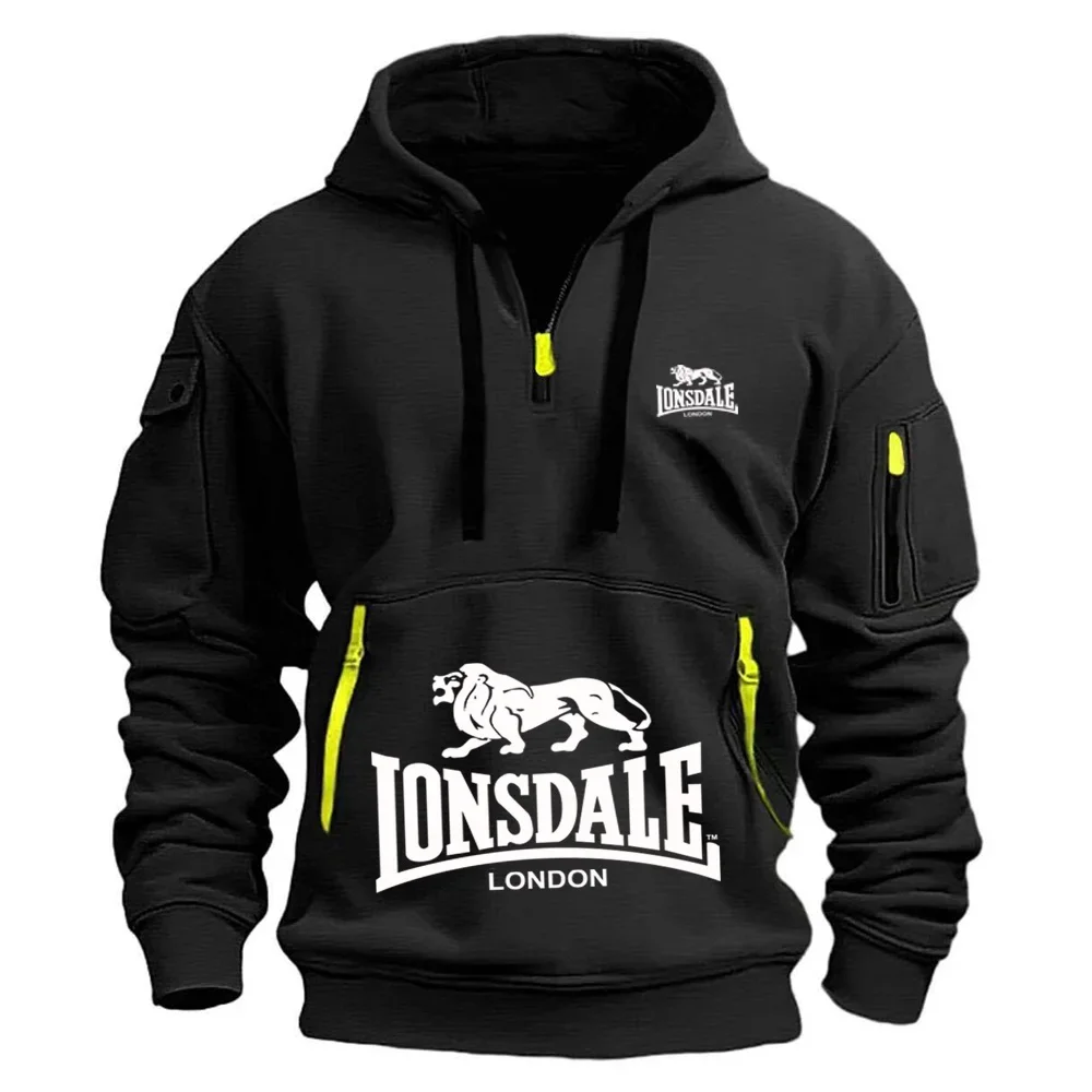 새로운 남성용 후드티, 루즈핏 풀오버, 멀티 포켓 캐주얼 스웨트셔츠, 가을 겨울 패션, 아웃도어 피트니스 루즈핏 후드티