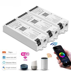 WB5 WiFi 5 in 1 LED 컨트롤러 투야 앱 알렉사 구글 홈 음성 제어 RGB RGBW CCT LED 스트립 디머 블루투스 앱 RF 리모컨