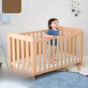 새로운 원목 아기 침대, 이동식 조립 침대, 다기능 아기 침대, 신생아 안전 가드레일 침대