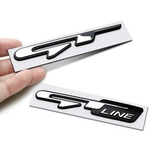 3D 자동차 GT 라인 디자인 펜더 뒷 트렁크 바디 엠블럼 배지 스티커 For Peugeot For Kia K9 Forte Ceed Cerato RIO K3 K5 액세서리