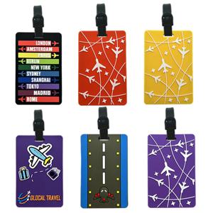 새 편지 비행기 모양의 수하물 가방 PVC 태그 이름 ID 가방 식별 태그 여행 액세서리