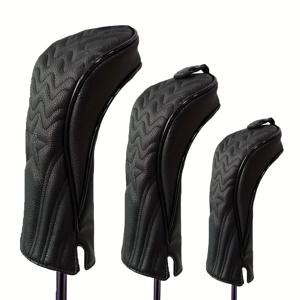 드라이버 및 우드용 골프 헤드 커버 1개/3개 - 헤드 커버, 모든 우드 및 드라이버에 맞게 설계됨(그레인 스타 스타일)