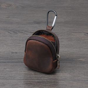 웨어랜즈 PU 가죽 카라비너 멀티 컬러 레트로 미니 동전 지갑 키체인 월렛