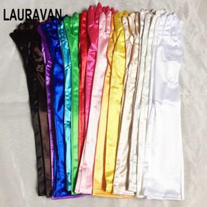 새틴 긴 손가락 팔꿈치 흰색 신부 웨딩 장갑 오페라 저녁 파티 댄스 파티 의상 패션 장갑 블랙 레드 아이보리 그레이 여성