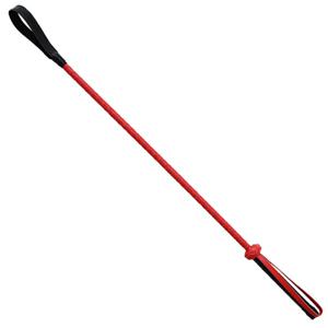 레드 라이딩 크롭 PU 가죽 채찍, 승마 말채찍, 손목 밴드 포함