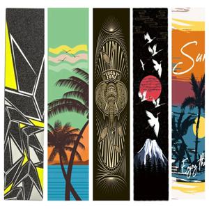 미끄럼 방지 사포 다채로운 그래픽 댄싱 롱보드 그립 테이프, 스케이트보드 그립 테이프, 120cm