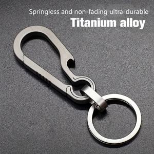 Titantium Carabiner 키 체인 Carabiner 후크 키 링 키 홀더 캠핑 하이킹 낚시 여행 야외에 대 한 병따개