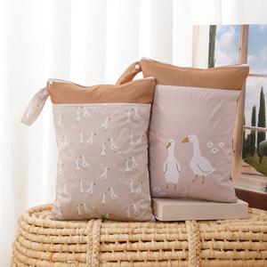 Elinfant 2PCS 방수 기저귀 가방, 체육관, 해변, 수영장, 휴대용 보관 가방, 연령용 재사용 가능한 빨 수있는 습식 건식 가방