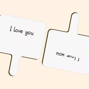 10-100개 드라이 이레이즈 답변 패들 휴대용 양면 패들 미니 화이트보드 소형 화이트보드 드라이 이레이즈 사인 경매