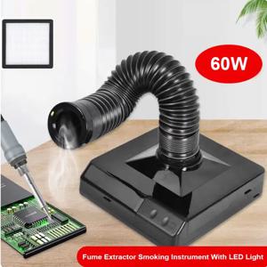 전자 부품 수리를위한 LED 빛 ESD 탄소 필터 스폰지 흡연 도구와 60W 납땜 인두 연기 추출기