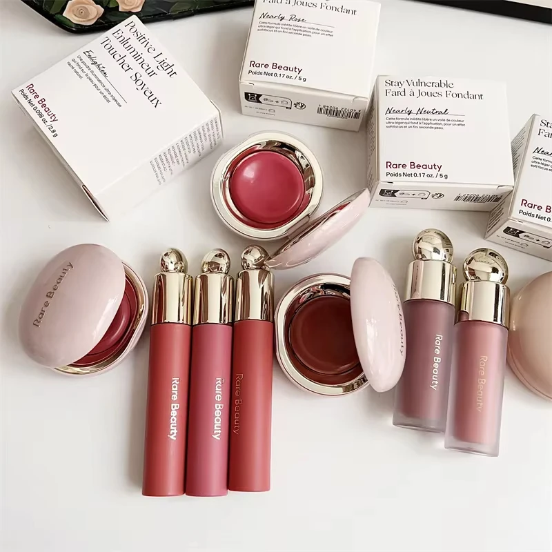 레어 뷰티 멜팅 크림 블러쉬 메이크업 매트 펄 텍스처 글리터 블러쉬 하이라이터 브라이트 영양 공급 보습 립글로스