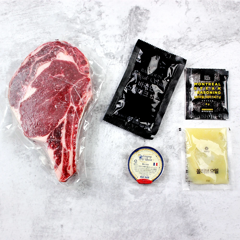 미국산 프리미엄 블랙앵거스 토마호크  스테이크 450g 500g 550g 소스증정